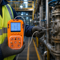 Détecteur de gaz portable multifonction 5 en 1 HIREP, moniteur de sécurité industriel à aspiration, CO, H2S, O2, CO2, LEL, espace confiné, ATEX, IP66