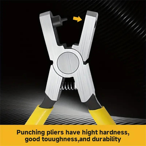 Mini Belt Hole Punch Pliers &amp; <strong>Leather</strong> Punch <strong>Tool</strong> , Spring-Loaded, <strong>for</strong> Watch Straps, Bags &amp; DIY - Product Image 2