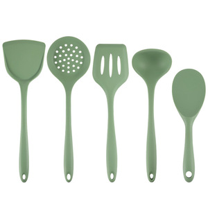 Silicone Spatula Avocado Green Non Stick Pan Cooking Utensil Kitchen <b>Tool</b> Reusable Dishwasher Safe - Product Image 3