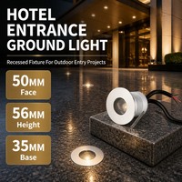 Projecteur LED encastré pour aménagement paysager, 3W, corps en aluminium, longueur de câble personnalisable, optique asymétrique, fourni par le fabricant