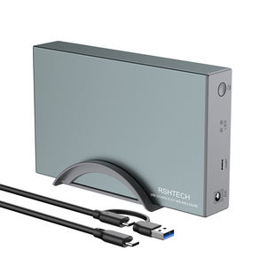 RSHTECH Aluminio USB C 3,5 "SATA III <span class=keywords><strong>Externo</strong></span> HDD SSD Caja de almacenamiento Caja <span class=keywords><strong>Adaptador</strong></span> de unidad portátil Caja de <span class=keywords><strong>disco</strong></span> <span class=keywords><strong>duro</strong></span> para PC - Product Image 1