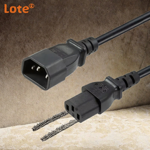 Cable de Extensión Adaptador de Corriente para Electrodomésticos, IEC 320, 2 Pines, C7 Hembra a C8 Macho, Figura 8, 0.3m, 2.5A - Product Image 3