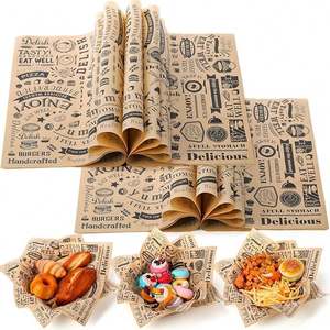 High Density Greaseproof Packaging Paper, Moisture Resistant Non-Stick <b>for</b> Sandwich Wrapping Fast Food Box Liner - Product Image 1