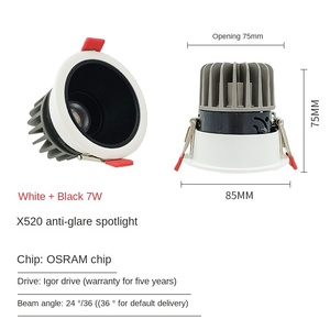 โคมไฟดาวน์ไลท์ LED ดาวน์ไลท์สำหรับตกแต่งร้านกาแฟโรงแรมเอสเอ็มดีเพดานอลูมิเนียม - Product Image 5