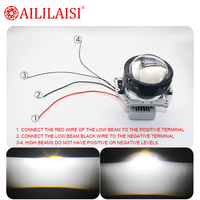 Aililaisi Phare LED laser haute puissance, projecteur à double faisceau, 3 pouces, bifocal, modification automobile pour Honda Civic Toyota Rav4