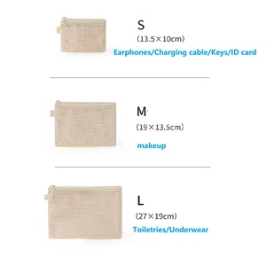Organizador de Cosméticos de Malla Ecológico Pequeño, Mini Bolsa de Almacenamiento con Cierre para Maquillaje, Lápiz Labial y Accesorios - Product Image 2