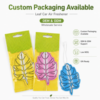 Fabrication de cadeaux promotionnels OEM ODM, diffuseur suspendu parfumé pour voiture, en forme de feuille en papier coloré, longue durée