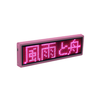 Badge/étiquette nominative électronique à LED rechargeable, programmable, à défilement, multicolores, portable, avec aimant, plaque nominative/chronomètre