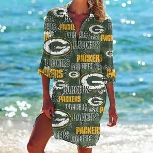 2024 nueva llegada señoras equipo <span class=keywords><strong>de</strong></span> fútbol <span class=keywords><strong>americano</strong></span> verano 3D estampado Playa Mujeres camisa hawaiana niñas tamaño EE. UU. - Product Image 6