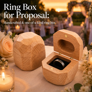 Vietnam Wood <b>Ring</b> <b>Box</b> for Proposal Handcrafted Luxury Engagement <b>Ring</b> Holder for Unique Anniversary and Wedding Gift - Product Image 2