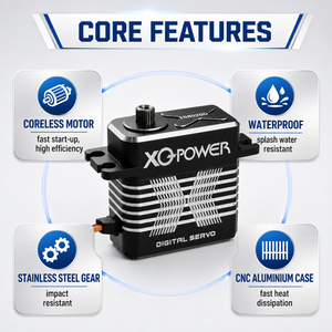 Servomoteur numérique sans noyau en acier inoxydable étanche 20KG S8020D haute précision pour voiture RC 1/12, camion, <span class=keywords><strong>hélicoptère</strong></span> XQ-POWER 8.4V - Product Image 4
