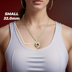 Collier avec pendentif en forme de cœur en cuivre plaqué or 14 carats, étanche, cadre photo, pendentif commémoratif, bijoux cadeau - Product Image 4