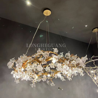Villa traditionnelle Duplex grand lustre en laiton élégant lustre de chambre d'hôtel de luxe hauteur réglable pour l'éclairage d'escalier