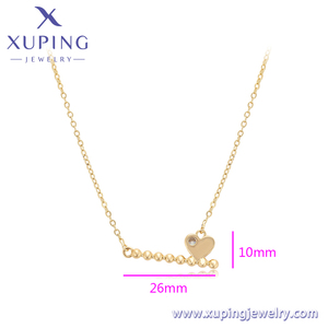 S00150882 Joyería Xuping, Cadenas de Moda, Collares con Colgante de Corazón Chapado en Oro de 18K para Enamorados, Regalo para Novia en el Día de San Valentín - Product Image 2