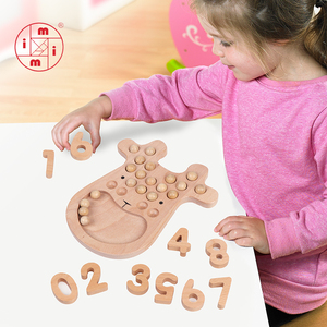 Hot bán Montessori đếm bằng gỗ Đồ chơi mầm non học tập giáo dục toán học đồ chơi cho trẻ em cảm giác đồ chơi câu đố trò chơi - Product Image 1