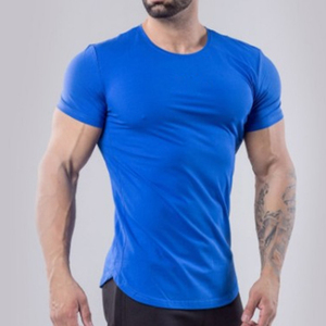 Maglietta da Palestra per <span class=keywords><strong>Uomo</strong></span> in Tinta Unita con LOGO Personalizzato, MOQ 10 Pezzi, Consegna in 3 Giorni - Product Image 2