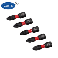 Jeu de tournevis magnétiques LXD 25 mm PH2 en acier S2, finition oxyde noir, outils de fixation industriels, fabricant OEM