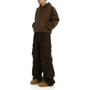 <span class=keywords><strong>Pantaloni</strong></span> Cargo Super larghi da <span class=keywords><strong>uomo</strong></span> personalizzabili a vita alta e doppio strato foderato in pile con coulisse Multi-tasche negozio dell'usato - Product Image 5