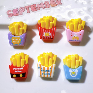 Accessoires de pâte à modeler en forme de frites, ornements en résine faits main pour bricolage, accessoires DIY - Product Image 1