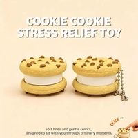 Agent recherché, livraison rapide, forte rentabilité : Jouet sensoriel anti-stress imprimé en 3D, type dessert, avec interrupteur mécanique à clic