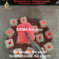 Charbons à chicha premium Sigma Shine Bamboo Black Charcoal Cubes