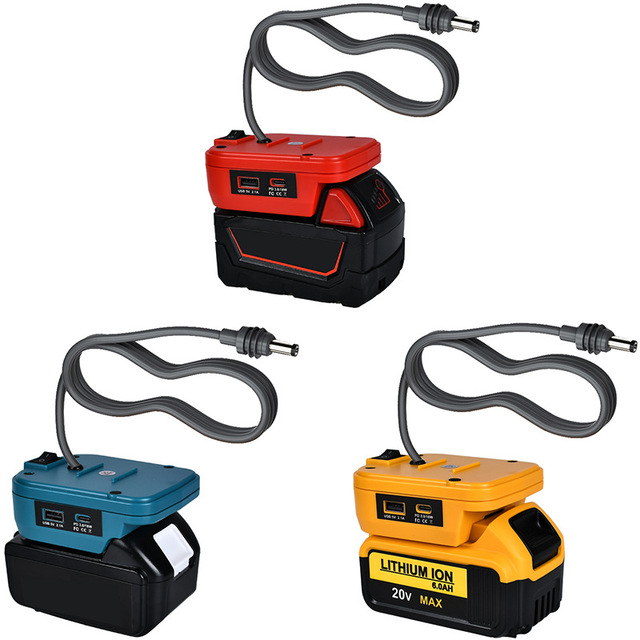 Newest 2026 18V Power Tool Battery Adapter 18AWG Cable High Output DIY Converter for Starlink Mini for Makita Milwauke Dewalt
