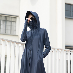 Chaqueta de Protección Solar de Manga Larga para Mujer Jiemeirui, Transpirable, Protección UV, Ropa de Playa para Exteriores, Talla Única, Gris, Azul Marino, Rosa - Product Image 2