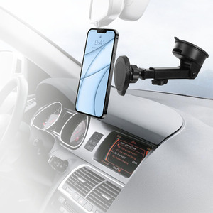Carbon Fiber Frame Windshield &amp; Dashboard 2 in 1 Telescopic Magnetic Car <strong>Holder</strong> - Product Image 2