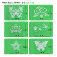 Pochoir à Motif en Strass Thermocollant AAAA Gabarit de Strass Thermofixables Presse à Chaud Transfert Autocollant Papier Carton Moule Outil de Bricolage et d'Artisanat