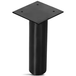 Pied de Table cylindrique en métal, pied de canapé, rond, noir, or, qualité supérieure, meuble de salon moderne, 3,5 cm, prix d'usine