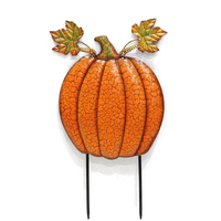Décoration d'Halloween en métal Piquet décoratif coloré pour l'extérieur Piquet de citrouilles Piquet de jardin en métal vente en gros
