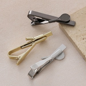 Cravate en métal cuivre avec motif de lunettes de <span class=keywords><strong>neige</strong></span>, de guitare, argent, noir, plaqué or pour hommes - Product Image 4