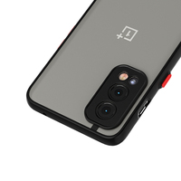 OnePlus — coque anti-fumée pour OnePlus 7T Pro, étui protecteur mat transparent avec bouton de couleur, résistant aux chocs en tpu pc
