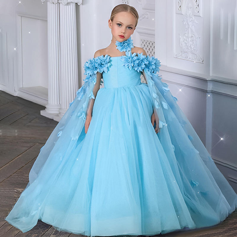 Princess Dress Long Frock For Year Girl MQATZ ODM Satin Princess