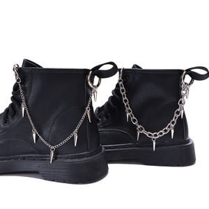Studded <b>Chain</b> Shoe <b>Chain</b> For Combat <b>Boots</b> Flat Heel Round Toe Fashion Trend Accessory Yiwu Origin - Product Image 3