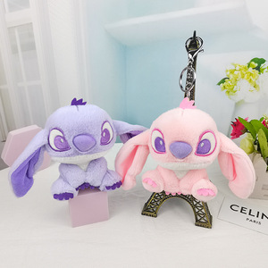 Porte-clés en peluche cousu populaire et mignon, jouet de dessin animé Lilo & <span class=keywords><strong>Stitch</strong></span>, porte-clés en peluche, accessoires pour <span class=keywords><strong>sac</strong></span> <span class=keywords><strong>à</strong></span> <span class=keywords><strong>dos</strong></span> - Product Image 2