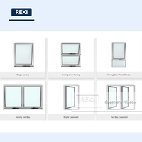 Ventanas Modernas de Aluminio con Rotura de Puente Térmico, Doble Acristalamiento, Bajo Consumo, 6063-T5, Impermeables, para Exterior, Dormitorio, con Certificación Energy Star