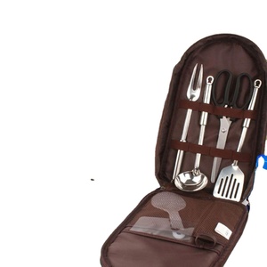 Portable <b>Camping</b> Cooking Utensils Organizer Travel Bag - BBQ <b>Kitchen</b> Kit Pouch for Outdoor Cooking and Campfire Use - Product Image 2