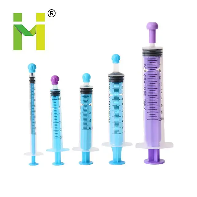 1/3/5/10ml medical sterile disposable oral feeding syringe with tip cap