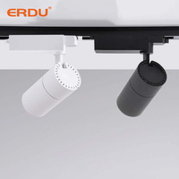 ERDU 2 fils Led réglable éclairage sur rail Cob Led système d'éclairage sur rail aluminium piste COB projecteur