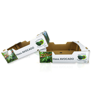 Caja <span class=keywords><strong>de</strong></span> Cartón Corrugado para Frutas con Logotipo Personalizado, Bandeja <span class=keywords><strong>de</strong></span> Cartón para Empaque <span class=keywords><strong>de</strong></span> Aguacates - Product Image 6