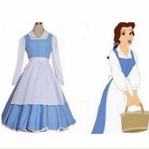 Disfraz de Cosplay de la Bella de la Película La Bella y la Bestia, Ropa de Anime Noche Estrellada, Tallas S-XXL, Poliéster - Product Image 1