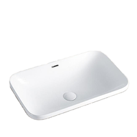 Zuozhan — lavabo rectangulaire en céramique, prix d'usine, vasque en céramique pour le lavage des mains, vente en gros