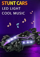 Jouet de voiture radiocommandée 4WD à grande vitesse avec jet de gaz simulé 360 Spin Stunt Performance LED Lights Drift Racing Car pour les enfants