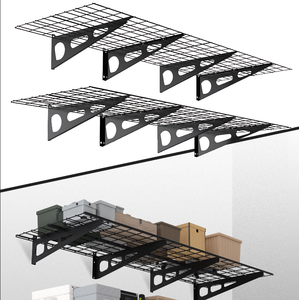 Étagères de <span class=keywords><strong>garage</strong></span> JH-Mech robustes à mailles renforcées, support triangulaire, capacité d'extension modulaire, espacement réglable des étagères - Product Image 1
