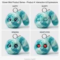 Mini Peluche Azul Ocean Mist, Juguete Inteligente con Control por Aplicación ChatGPT, Robot Educativo Interactivo con IA, Novedad 2026