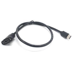 100w 60w यूएसबी-सी विस्तार केबल पेंच ताला प्रकार सी पुरुष महिला पैनल घुड़सवार करने के लिए केबल यूएसबी 3.1 यूएसबी सी पैनल माउंट केबल - Product Image 1