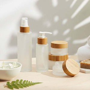 Envases Cosméticos Vacíos al por Mayor, Frascos Transparentes Esmerilados con Tapa Blanca de Rosca, Botellas de Vidrio PP para Lociones, Cremas y Productos para Bebés - Product Image 1
