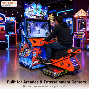 ขายตรงจากโรงงาน เครื่องเกมมอเตอร์ไซค์แข่งแบบหยอดเหรียญ ปรับแต่งได้ รุ่น Sno Cross สำหรับศูนย์เกมอาร์เคด - Product Image 5