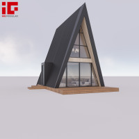 Airbnb Maison préfabriquée Casas Prefabricadas Modernes Kit de cabane Maison triangulaire à ossature préfabriquée Maison mobile modulaire préfabriquée Tiny Home